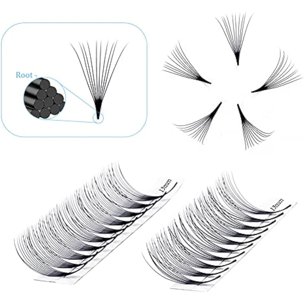 Gemerry 10D Premade Fan Eyelash Extensions | Russian Volume 0.07mm C Curl