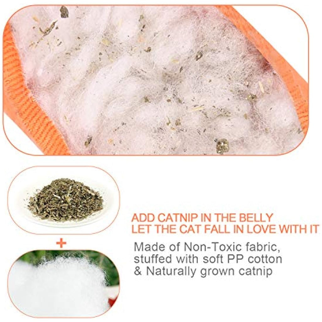 Jolof Store Catnip Toys for Indoor Cats – 3-Pack Plush Teething Toys
