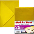 Pukka Post C5 Gummed Envelopes – Gold 100GSM Postal Pack of 25