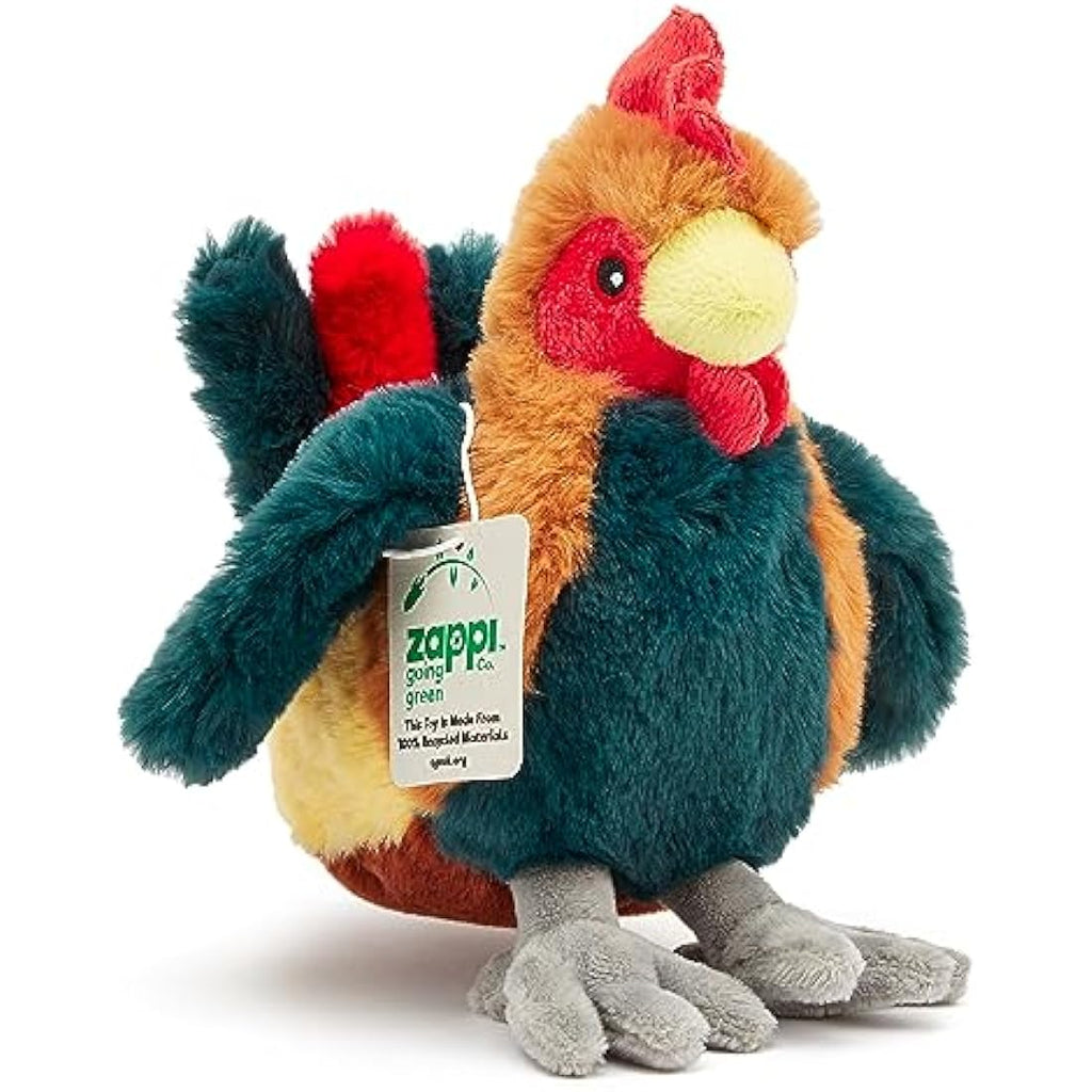 Zappi Co Cockerel Plush Toy – 24cm Recycled Eco-Friendly Soft Animal