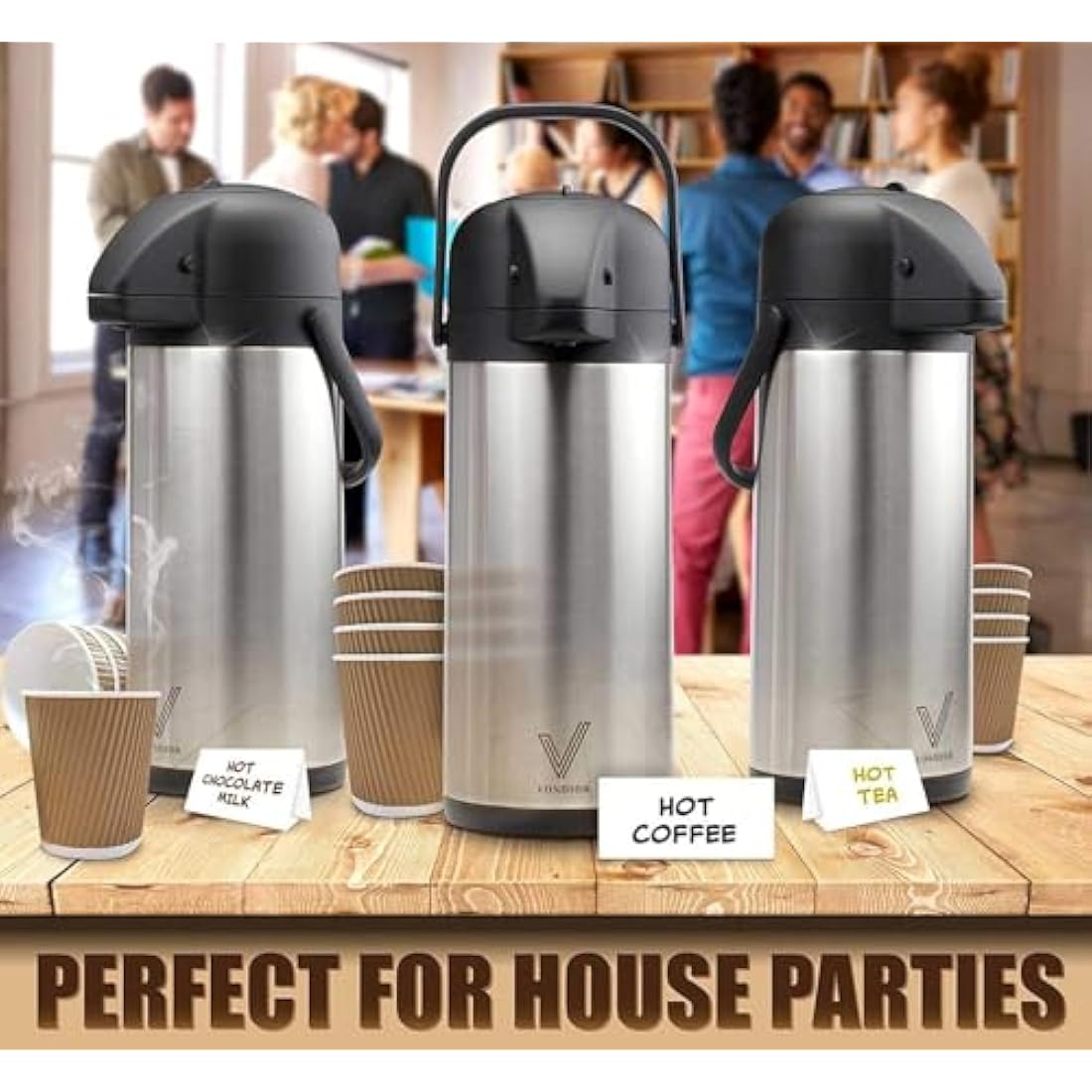 Vondior 1.9L Thermal Coffee Carafe – Insulated Stainless Steel Airpot