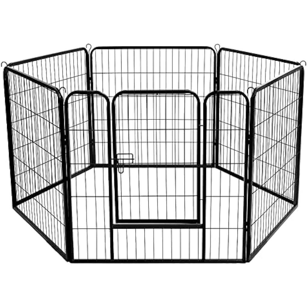 Bunny Business Heavy Duty 6 Panel Puppy Playpen - Gunmetal Grey