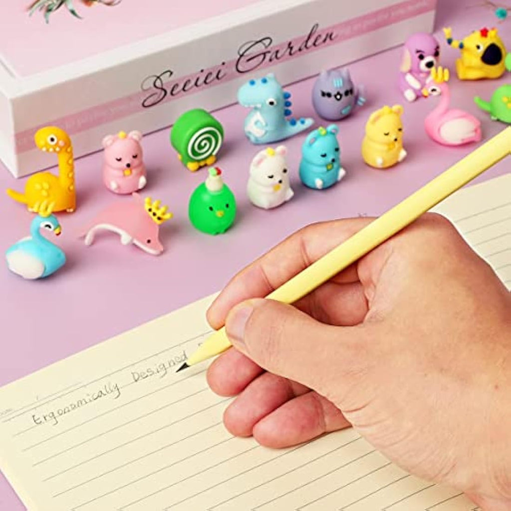 30-Pack Cartoon Animal Pencils with Toppers for Kids