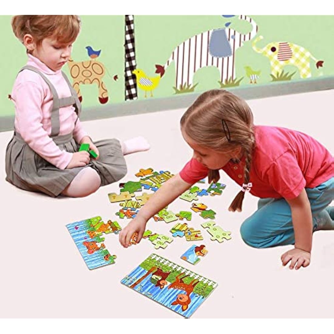 BBLIKE Sea Creatures Jigsaw Puzzles - 4 Pack Educational Travel Toy