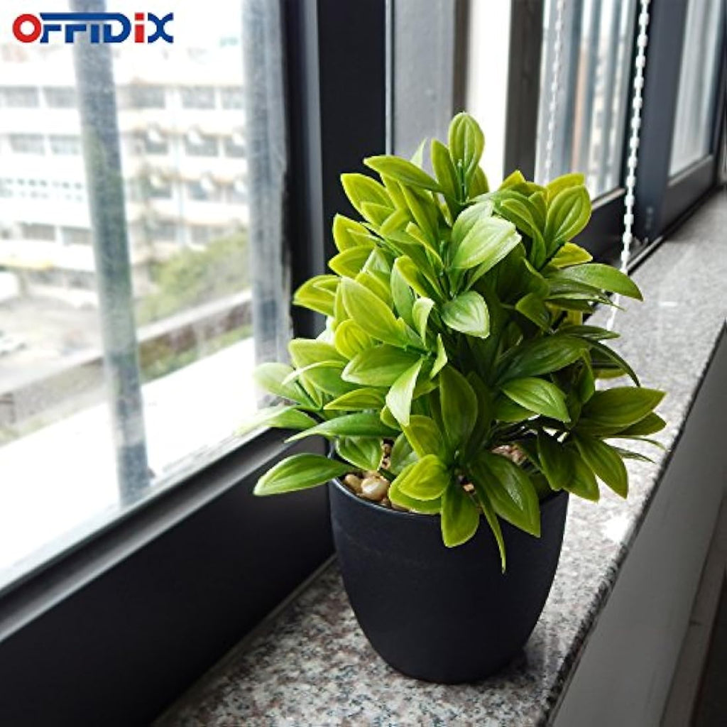 Mini Artificial Eucalyptus Plant with Vase for Desk Decor