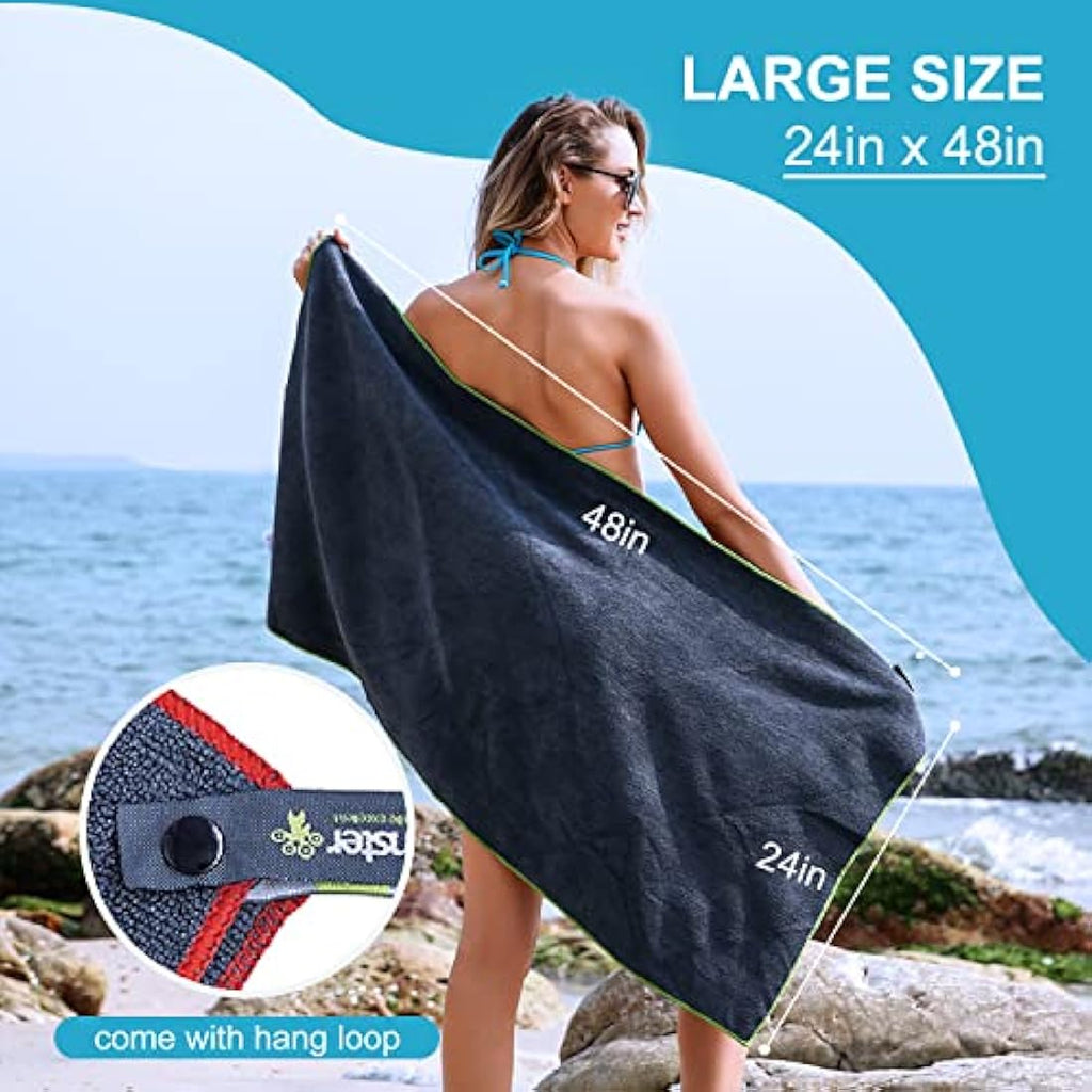 4Monster Microfibre Gym Towel 6-Pack | Quick Dry & Absorbent - Navy Blue