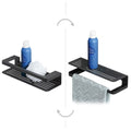 Tiger Caddy 2-in-1 Shower Basket & Towel Rail - 35cm Black Steel