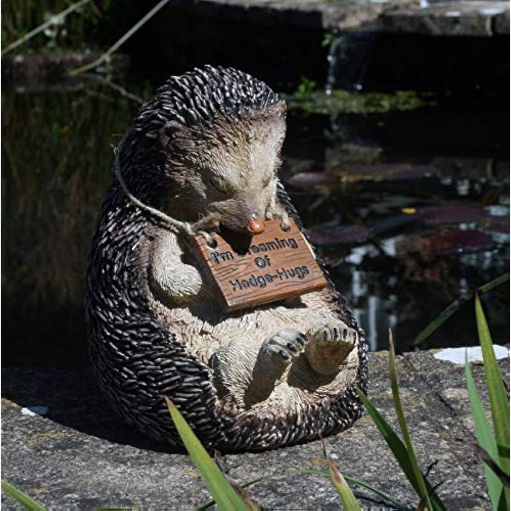 Heather Hedgehog Garden Ornament – Weatherproof Resin Statue