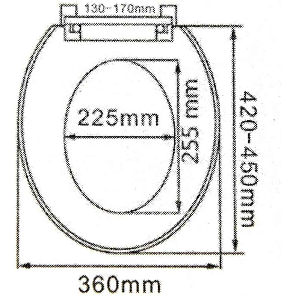 Ram White Soft Close Toilet Seat | O Shape with Quick Release Hinges