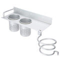 Ejoyous Wall Mounted Hair Dryer Holder | 3-Slot Aluminum Salon Organizer