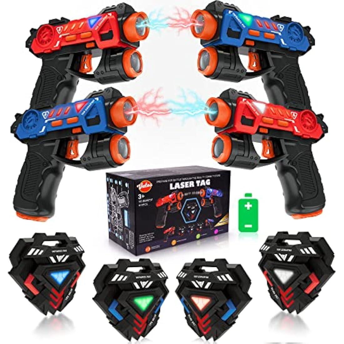 VATOS Laser Tag Guns Set – 4 Pack Infrared Blasters for Kids Ages 4+