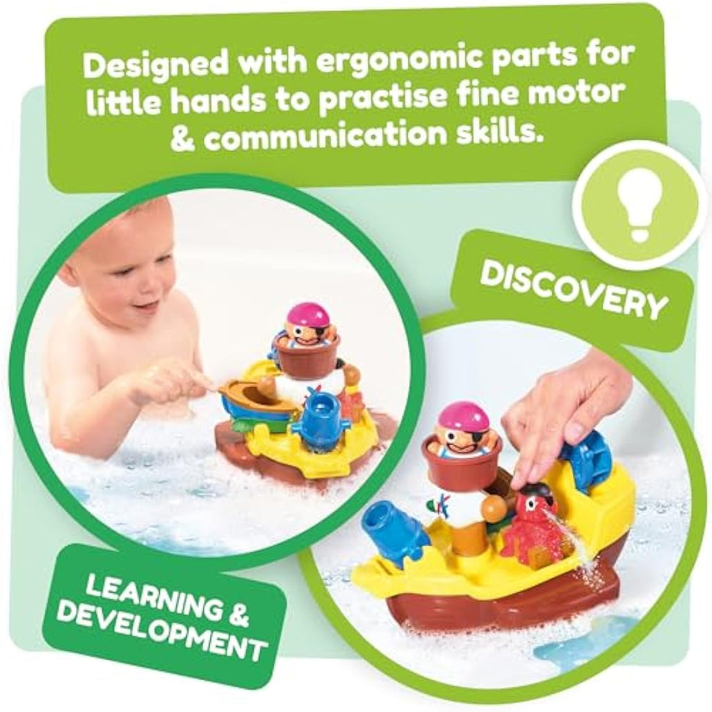 Toomies Pirate Ship Bath Toy – Educational Water Play Set for Toddlers