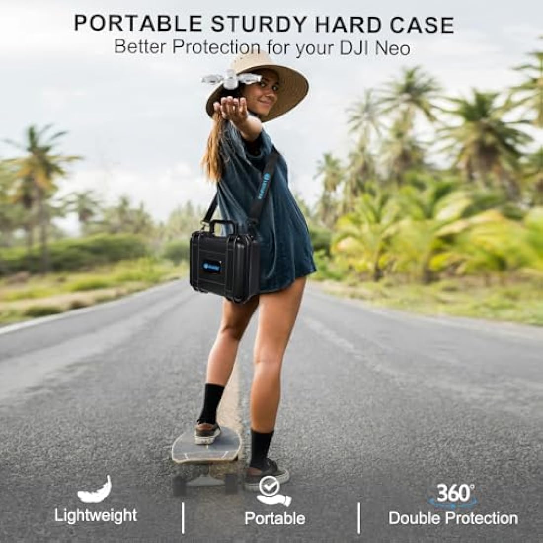 Lekufee Waterproof Hard Case for DJI Neo Drone Fly More Combo | IP67