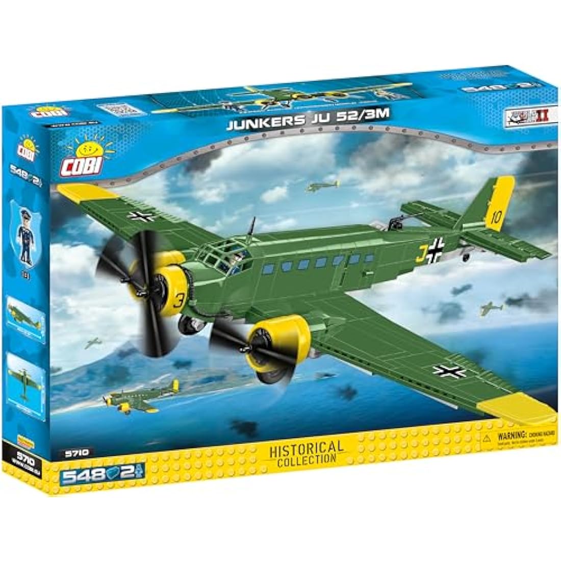 COBI 5710 Junkers JU 52/3M Building Blocks – 548 Piece Aircraft Model