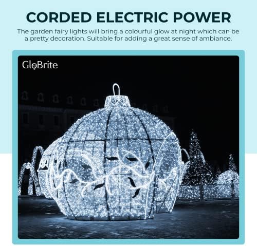GloBrite 1000 LED Fairy Lights | Cool White Waterproof Outdoor String Lights