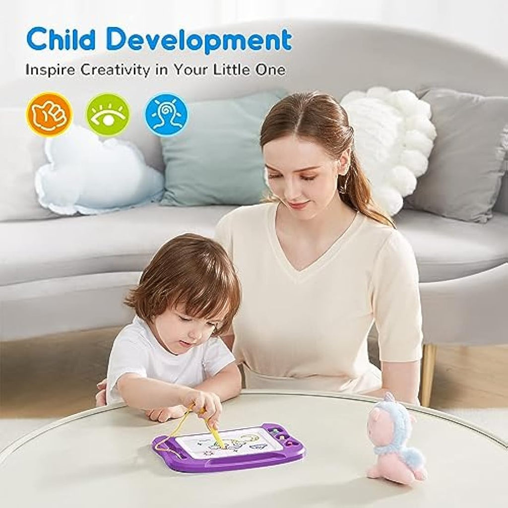 SGILE Magnetic Drawing Board – Erasable Colorful Doodle Pad for Toddlers