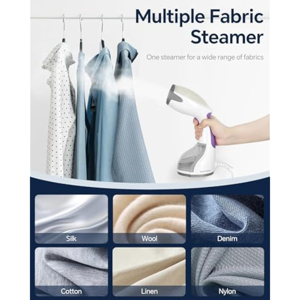 Beautural Handheld Garment Steamer – Portable Fabric Wrinkle Remover