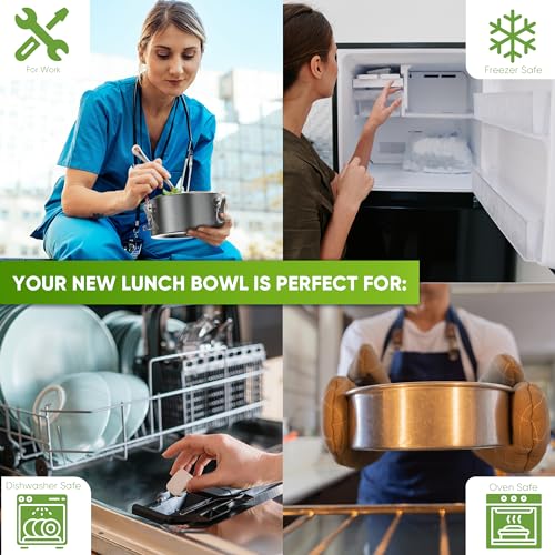 Blockhütte Stainless Steel Lunch Box – 1800ml Round Leakproof Bento