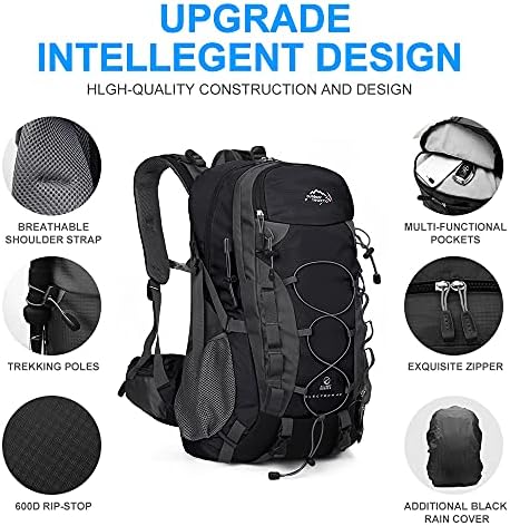 INOXTO Lightweight Hiking Backpack | 40L Waterproof Daypack for Travel