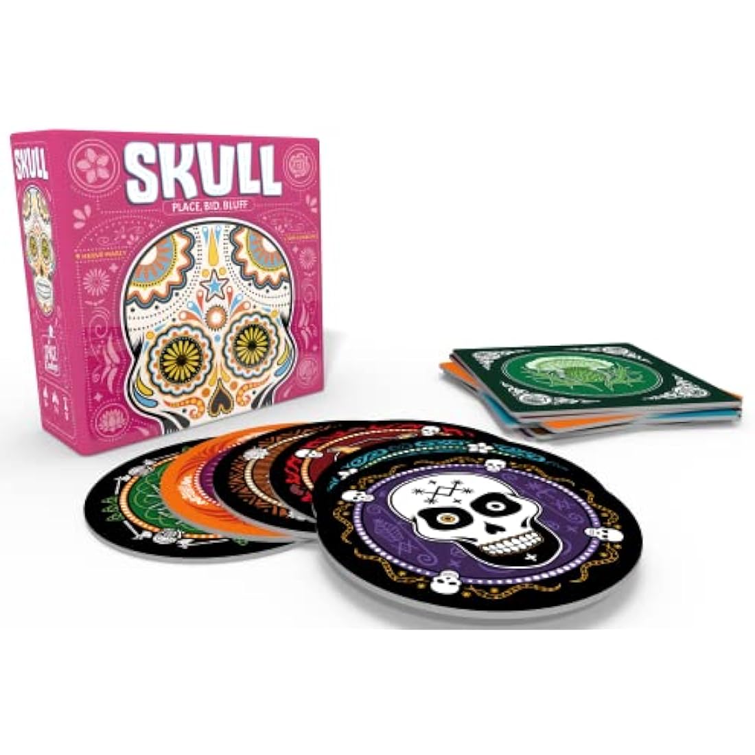 Asmodee Skull Bluffing Card Game | Competitive Party Game for 3-6 Players