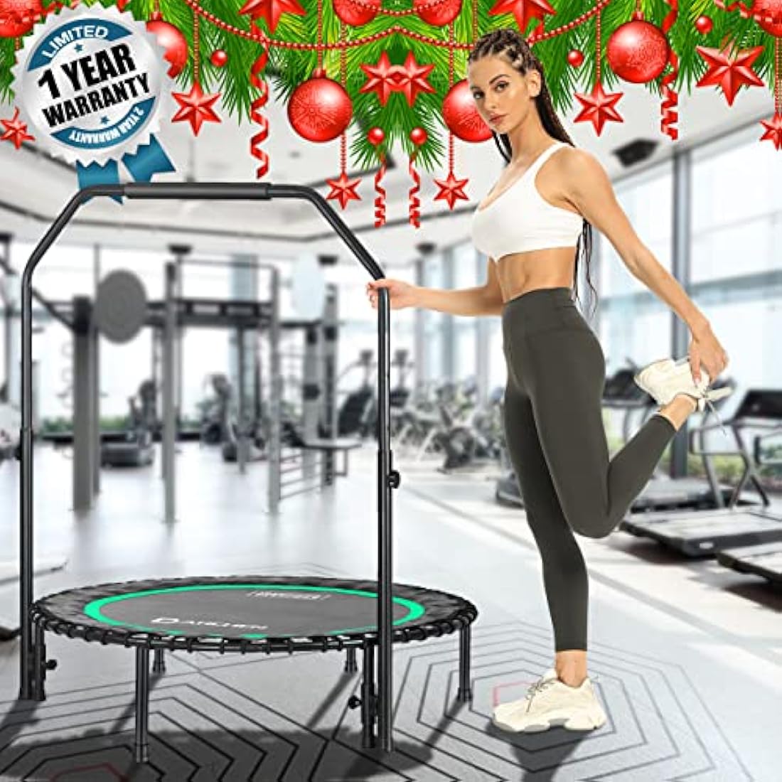 Jolof Store Mini Rebounder Trampoline – 200KG Heavy Duty Fitness