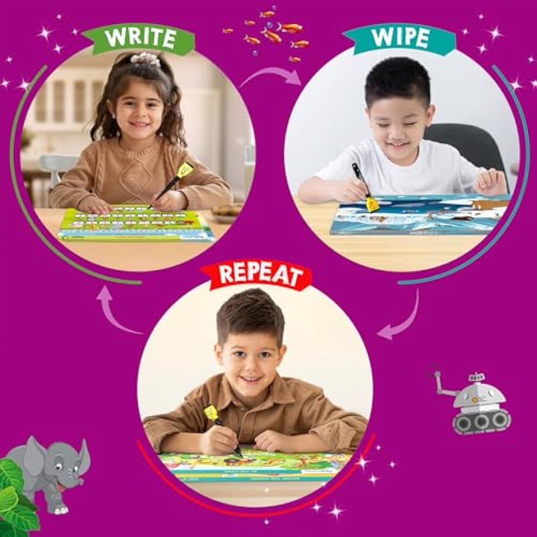 Skillmatics Search and Find Reusable Activity Mats – Educational Game for Ages 3-6