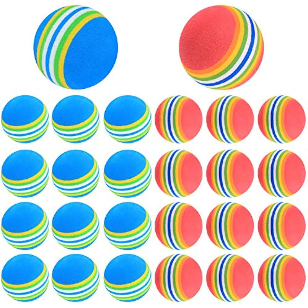 Xiaomoyu 26 Pcs Soft Foam Golf Practice Balls – Red & Blue Training Set