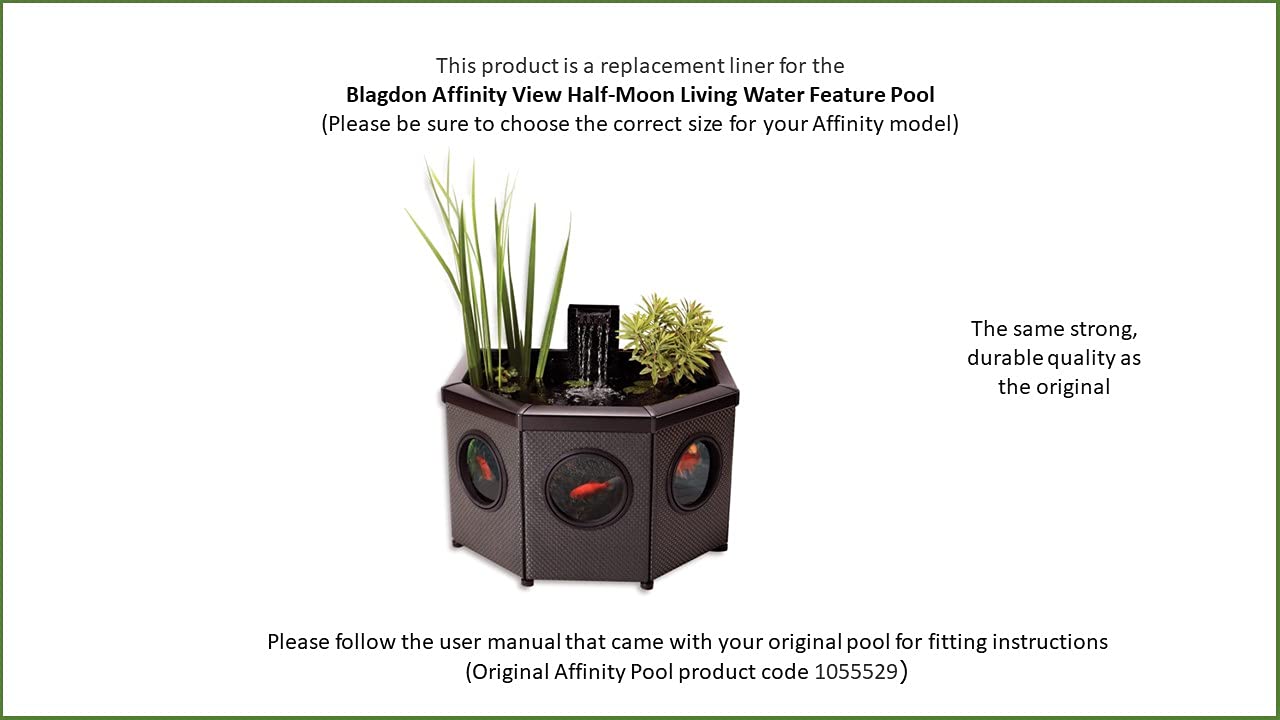 Blagdon Affinity View Half-Moon Replacement Pond Liner - Black