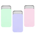 JIYIN 3 PCS Metal Tin Box Containers, Mini Rectangular Slide Top Tin Box Containers 2.36 by 1.33 by 0.4 Inch Empty Hinged Container for Candies