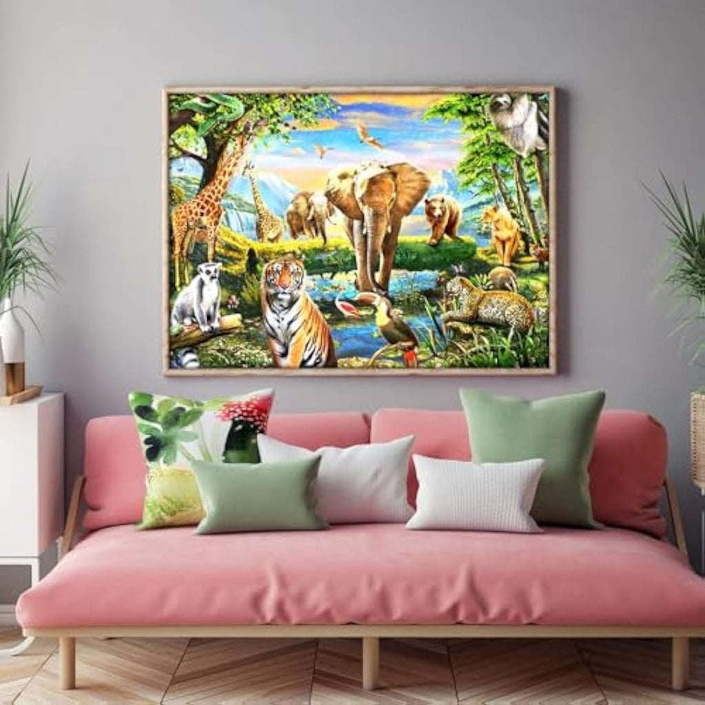 Jolof Store Safari Animal World Jigsaw Puzzle - 1000 Pieces for Adults