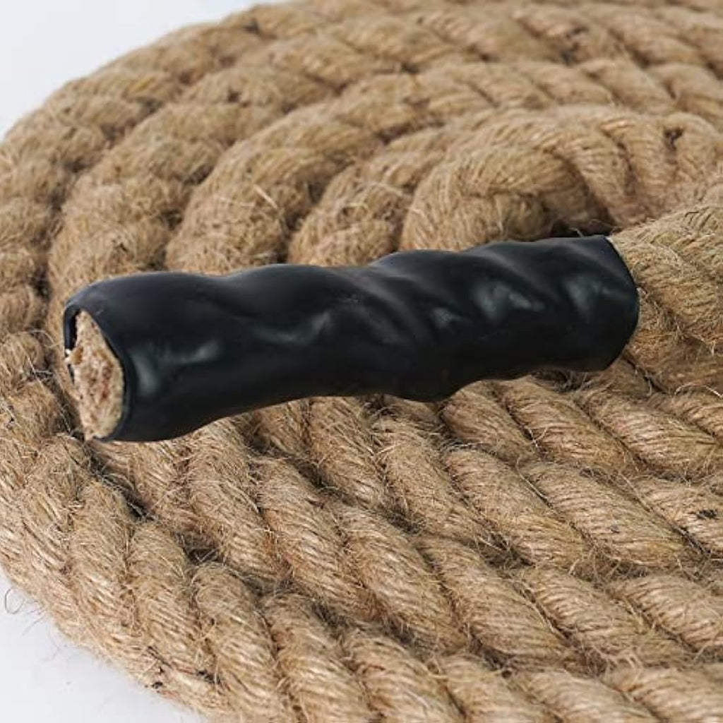 Jute Gym Climbing Rope with Carabiner - 30mm-50mm Hemp