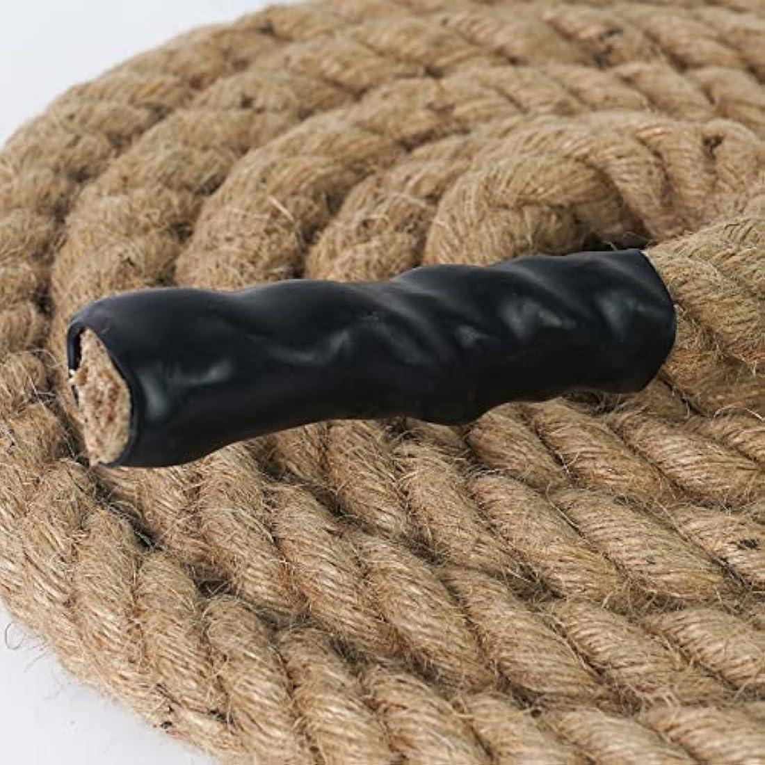Jute Gym Climbing Rope with Carabiner - 30mm-50mm Hemp