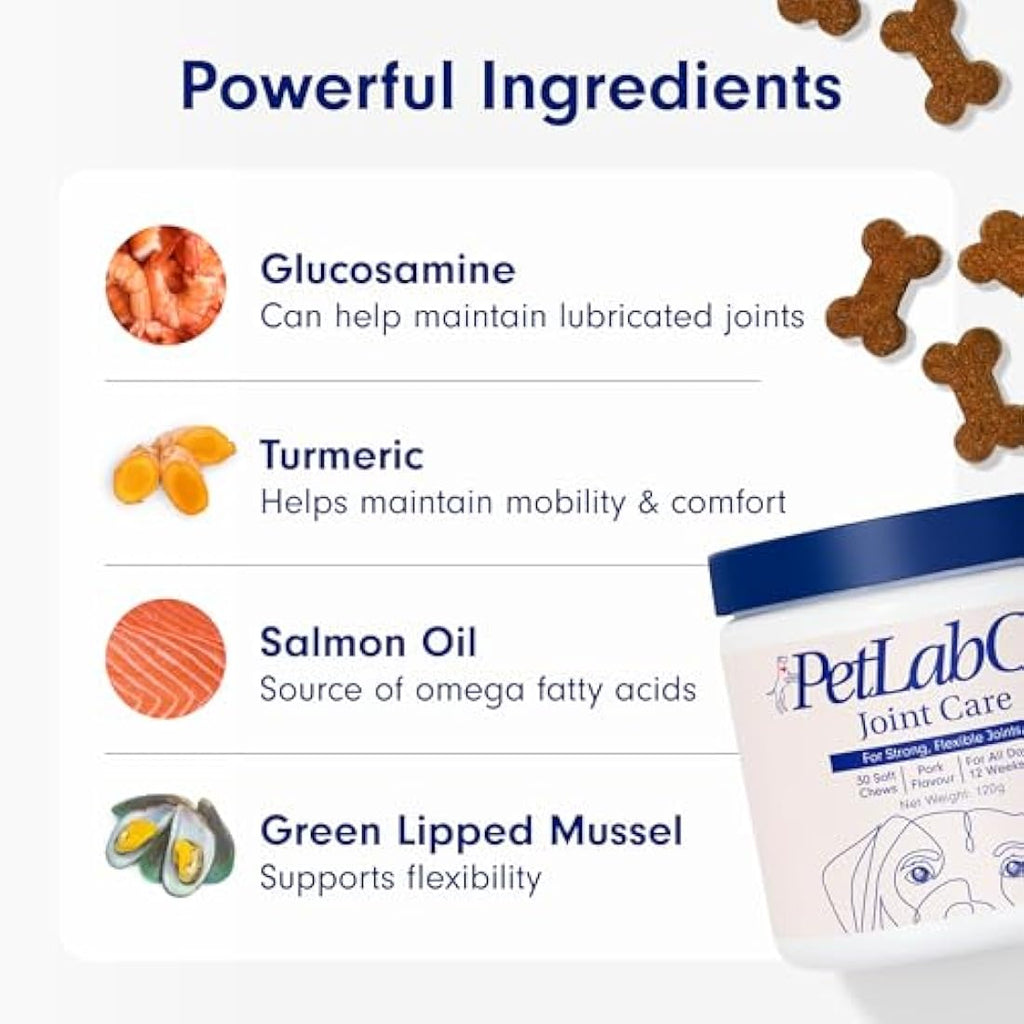 PetLab Co. Dog Joint Care Chews – Glucosamine & Turmeric Supplements