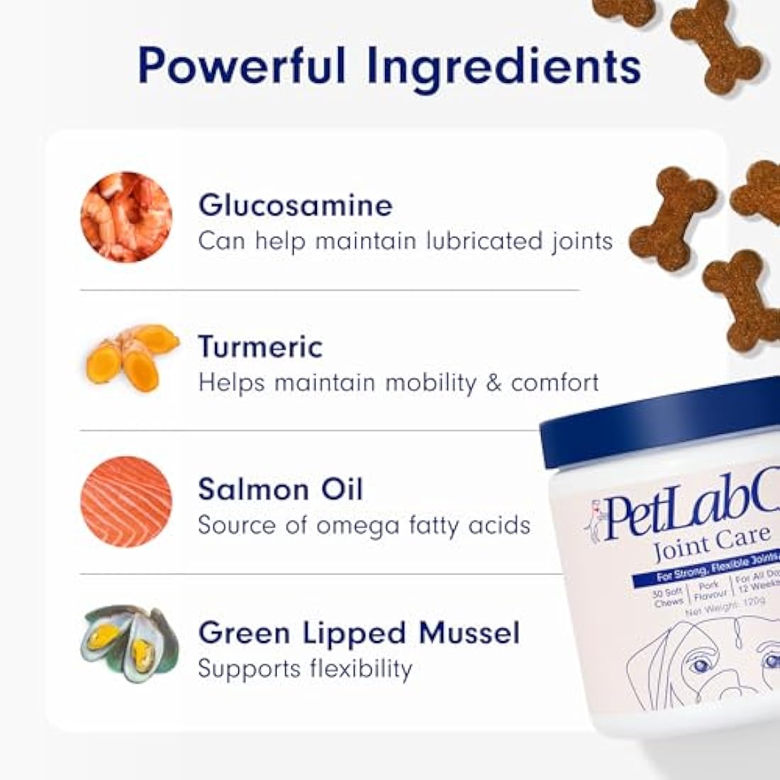 PetLab Co. Dog Joint Care Chews – Glucosamine & Turmeric Supplements
