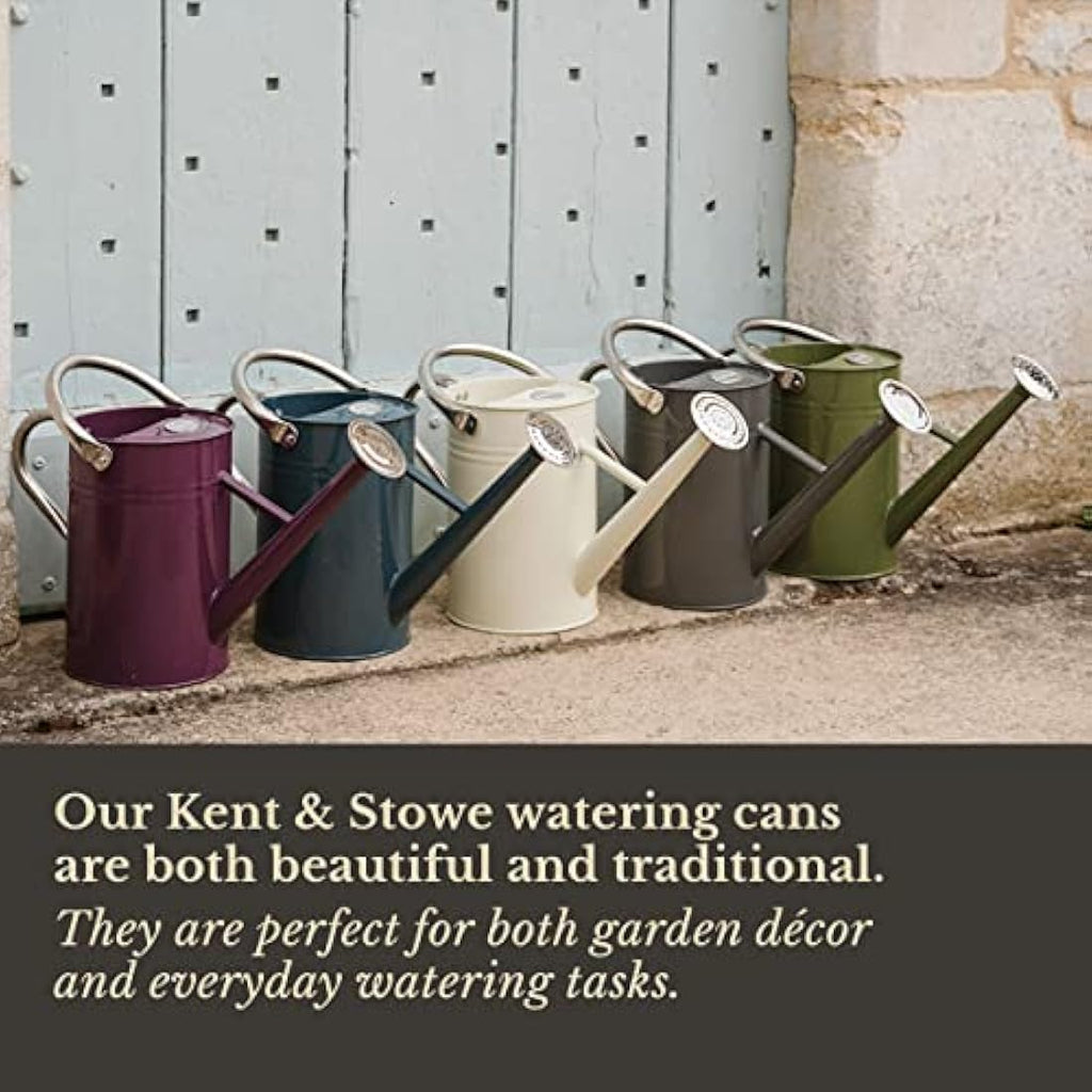 Kent & Stowe 4.5L Metal Watering Can – Deep Violet Galvanised Steel
