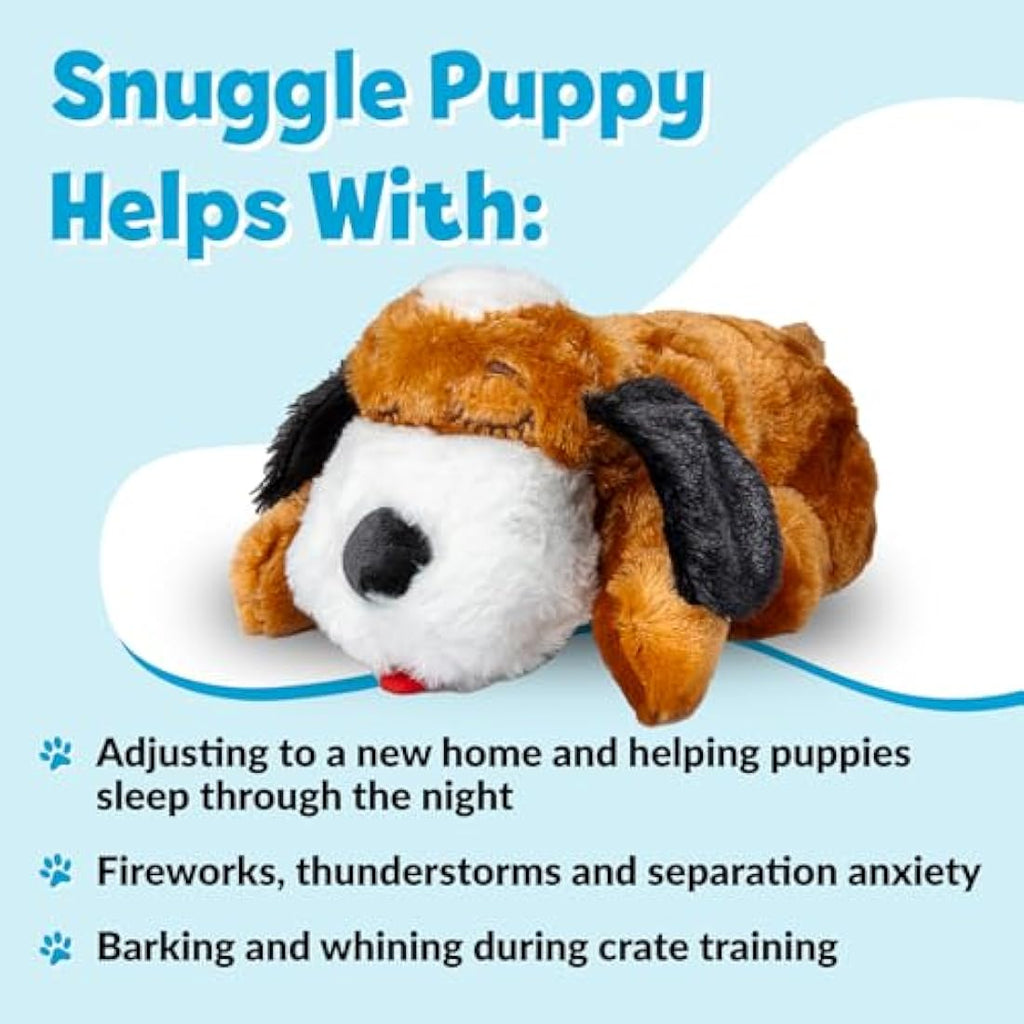 Snuggle Puppy Heartbeat Toy – Calming Anxiety Relief Aid in Brown & White