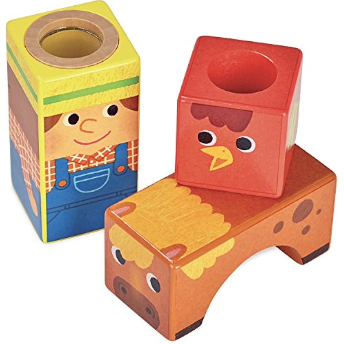 Vilac Farm Musical Blocks – Classic Wooden Educational Toy for Kids