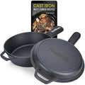 Tortillada Preseasoned Cast Iron Combo Cooker | 3.5L Dutch Oven & Skillet