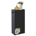Yamazaki Home Steel Toilet Paper Storage Stand - Black Bathroom Organizer