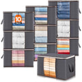 Lifewit 10-Pack Clothes Storage Bags | 60L Foldable Organisers, Grey