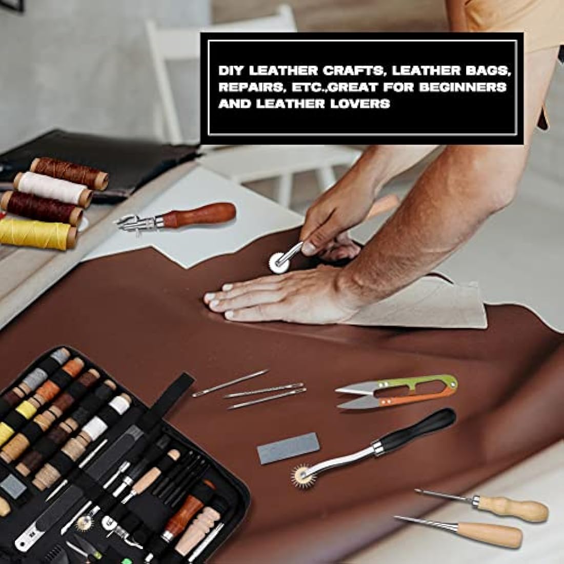 Jolof Store Leather Craft Kit – Professional Stitching and Sewing Tools