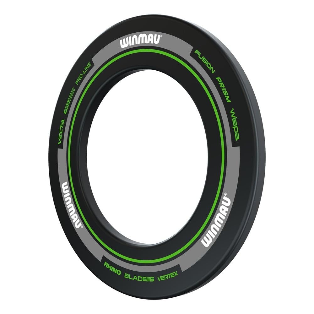 Winmau Dartboard Surround Ring - Black and Green Foam Wall Protector