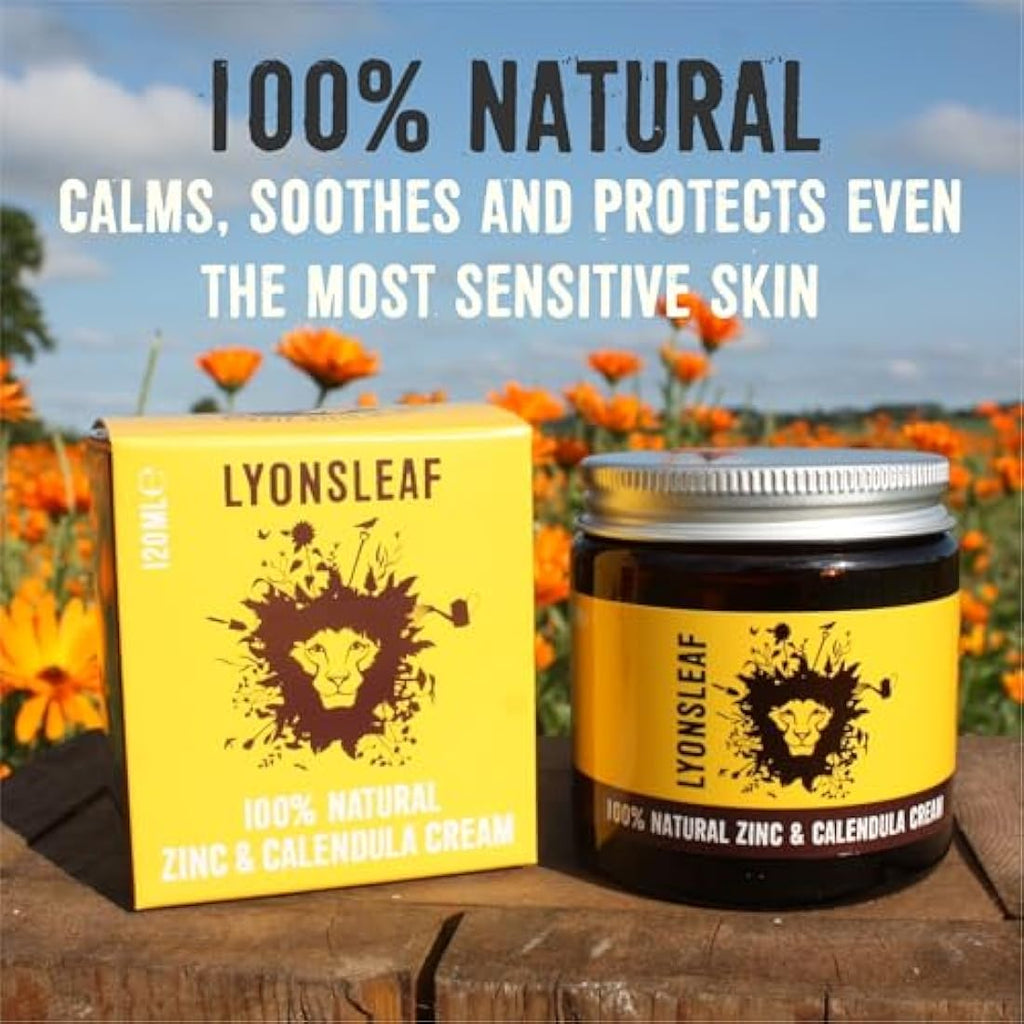 Lyonsleaf Zinc and Calendula Cream – 100% Natural Skin Balm 120ml