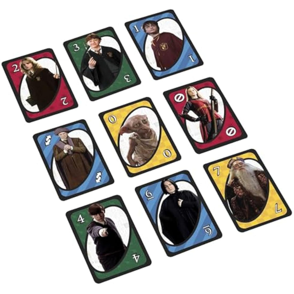 Mattel UNO Harry Potter Card Game – Collectible Deck for 2-10 Players