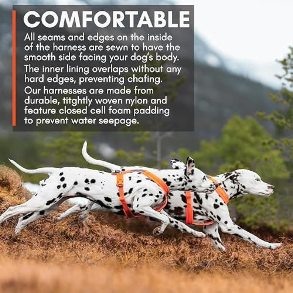 Non-stop Dogwear Line Harness – Adjustable Reflective Dog Harness, Orange