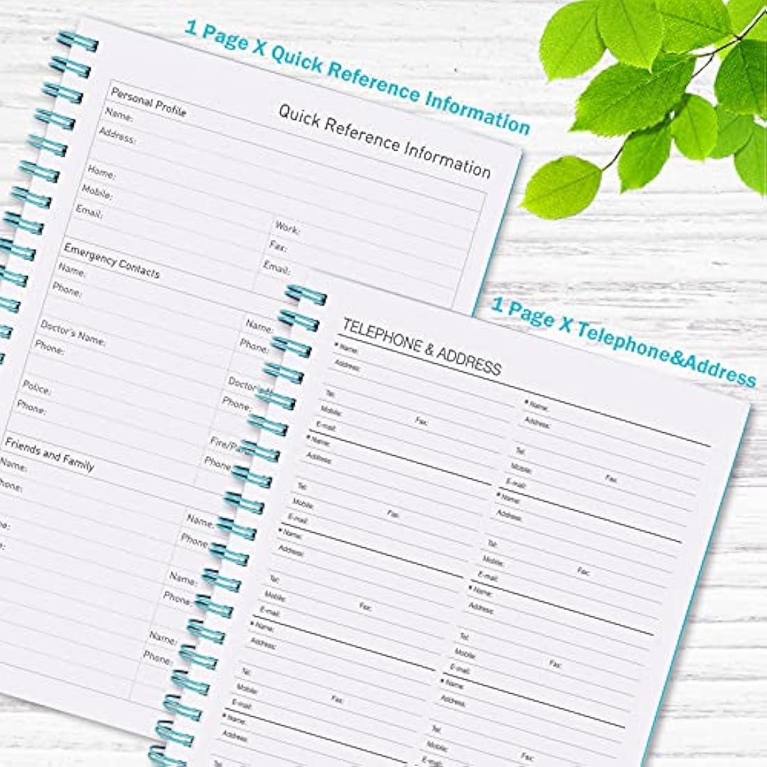 Undated Daily Planner | Hourly Task Organizer - Blue PVC