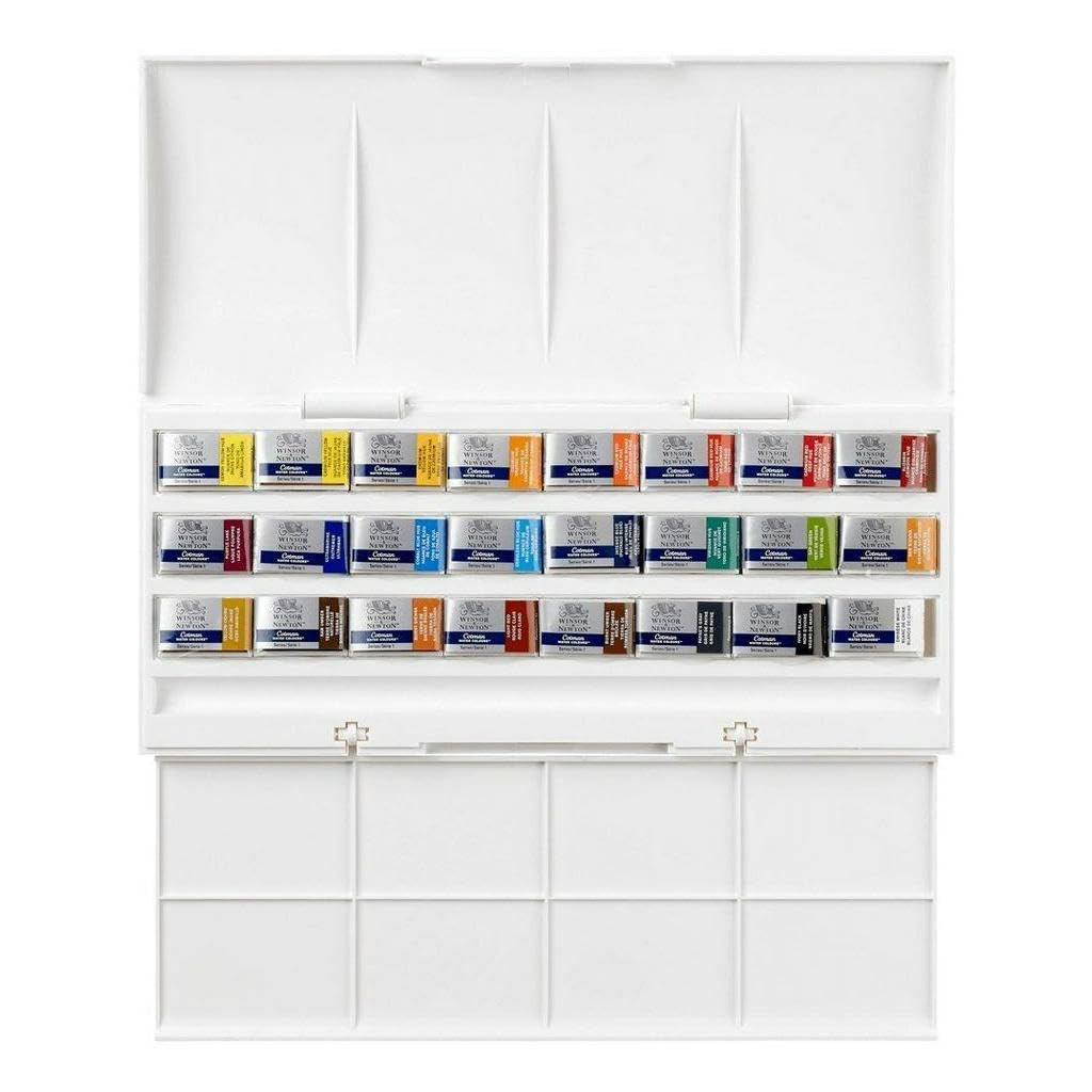 Winsor & Newton Cotman Watercolour Studio Set – 24 Whole Pans