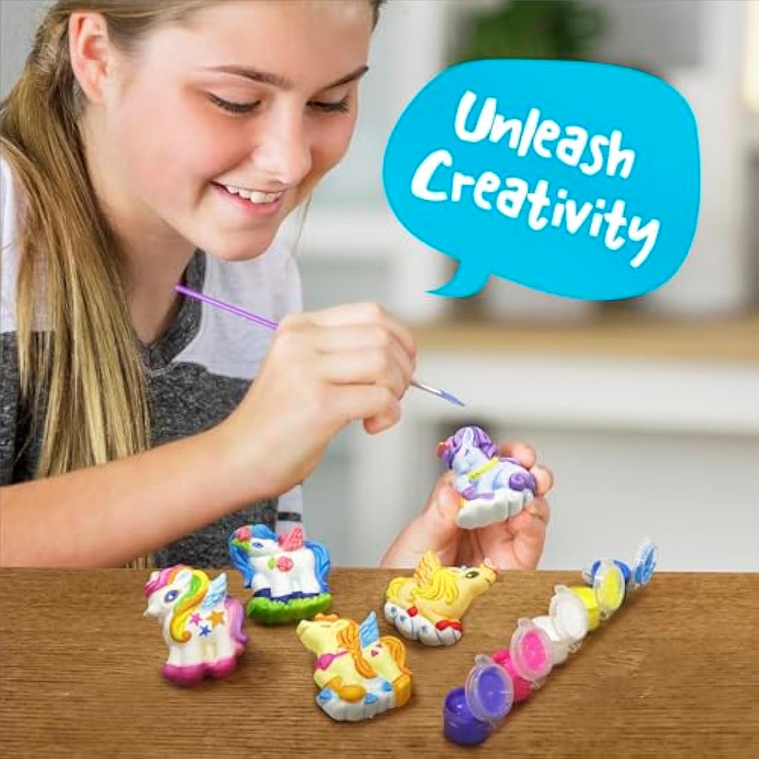 4M Mould and Paint Unicorns – Kids DIY Fridge Magnet and Badge Craft Kit