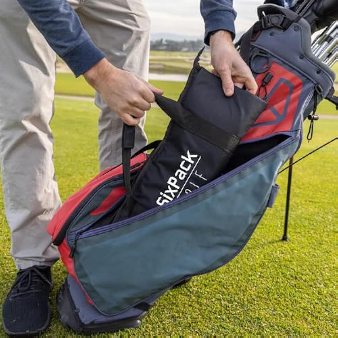 Jolof Store Golf Cooler Bag – Insulated 6-Can Soft Bag for Golf Carts