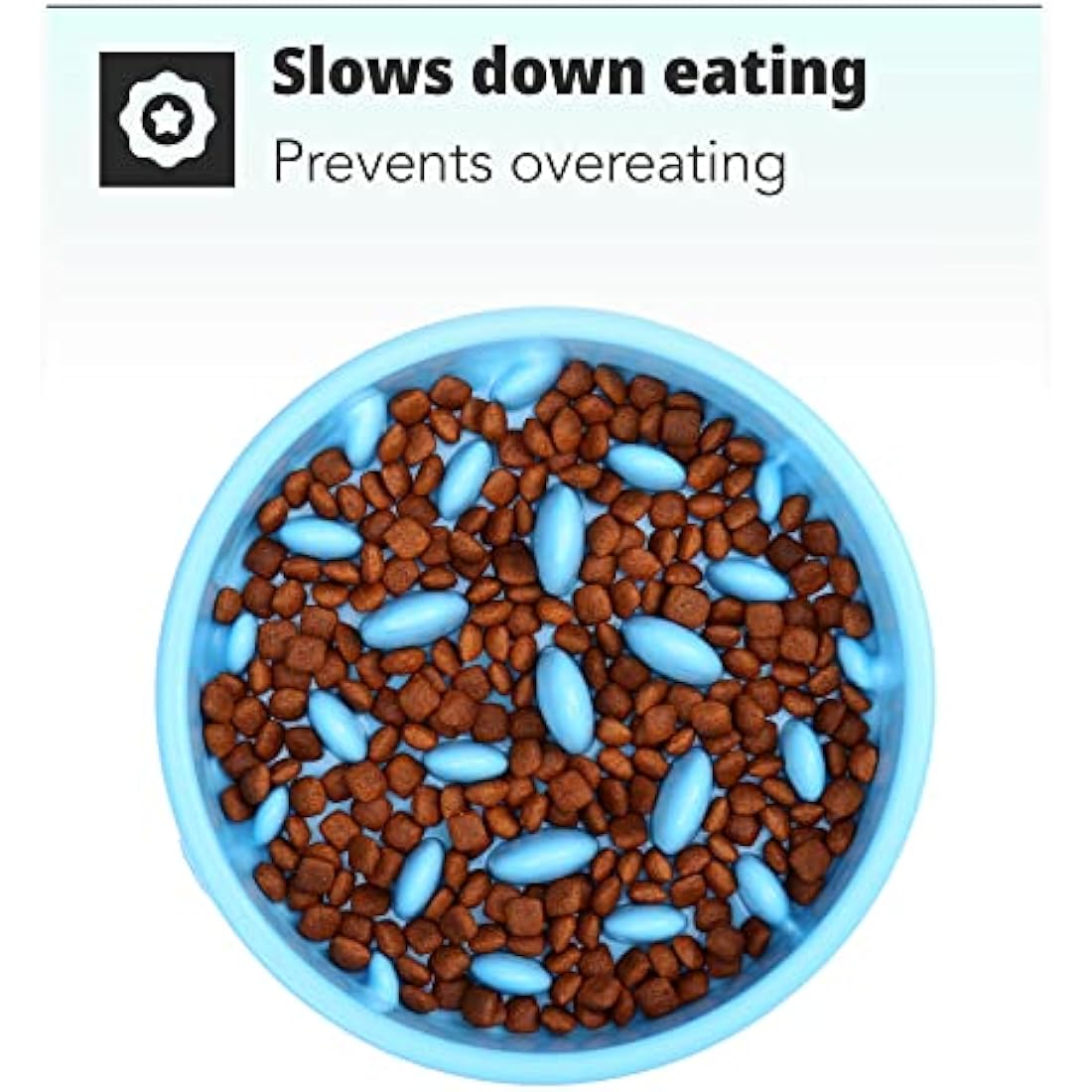 Slow Feeder Dog Bowl – Anti Gulp Pet Bowl for Bloat Prevention